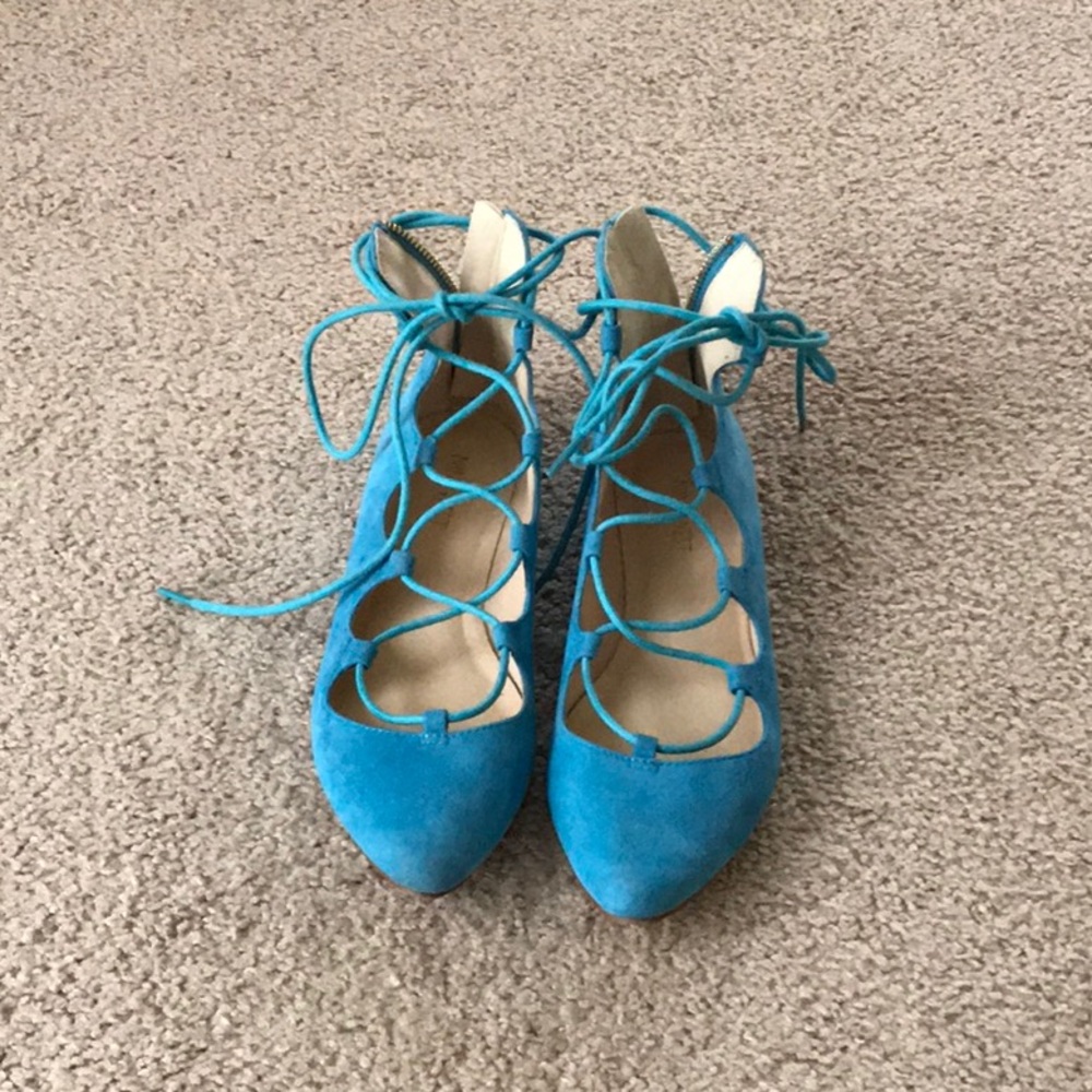 Nine West ballet flats turquoise size 7 1/2.